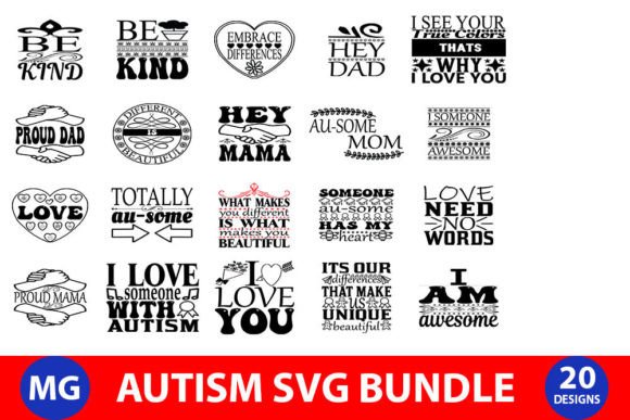 Autism Bundle: A Designer's Review for Crafts and Graphics