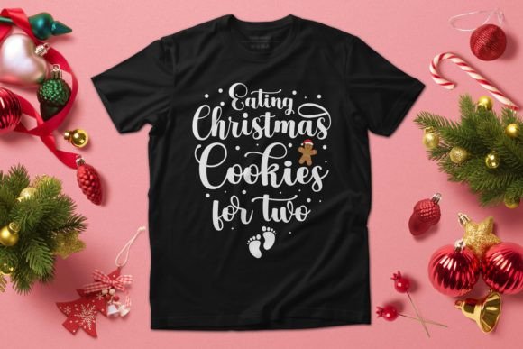 Christmas Cookies Funny Pregnancy Shirt: Graphics for T-Shirt Designs