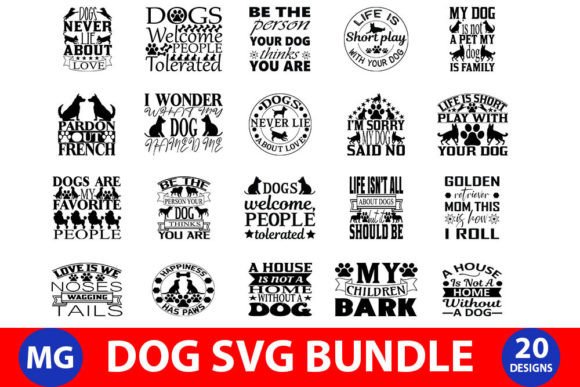 Dog Bundle Graphics for Crafts and Content