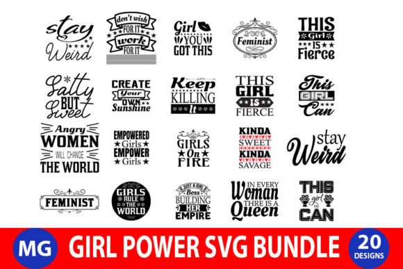 Girl Power Bundle: A Designer's Review of Graphics for Crafts