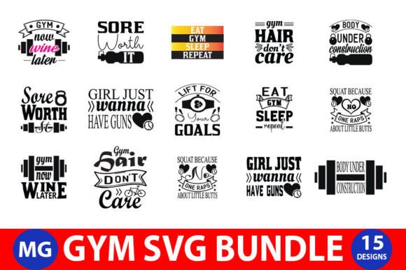 Gym Bundle Graphics for Crafts and Content