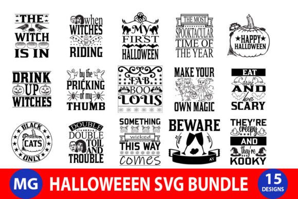 Halloweeen Bundle: Seasonal Graphics for Crafts & Branding