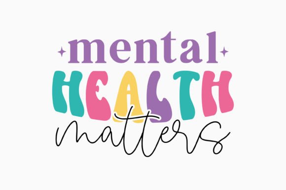 Retro Mental Health SVG for Crafts and Graphics