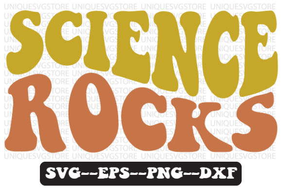 Science Rocks Quote Retro SVG Design for Crafts and Graphics